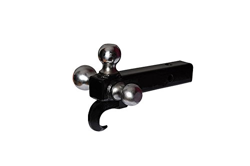 Towing Planet Tri Ball Hitch with Hook for -2" Hitch Trailer Receivers Mounts 3 Point Tractor Adapters Trucks Jeep with 1 7/8 2"