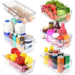 Utopia Home Set of 6 Refrigerator Pantry Organizers-Includes 6 Organizers (5 Drawers & 1 Egg Holding Tray)-Stackable Organizers for