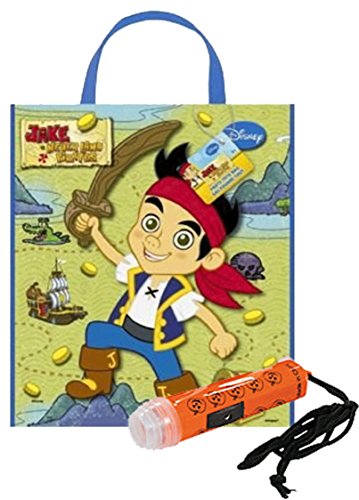 What kinds want "Jake and The Neverland Pirates" Happy Halloween Trick or Treat Candy Loot Bag!! Plus Bonus"Safety First" Mini Halloween Flashli