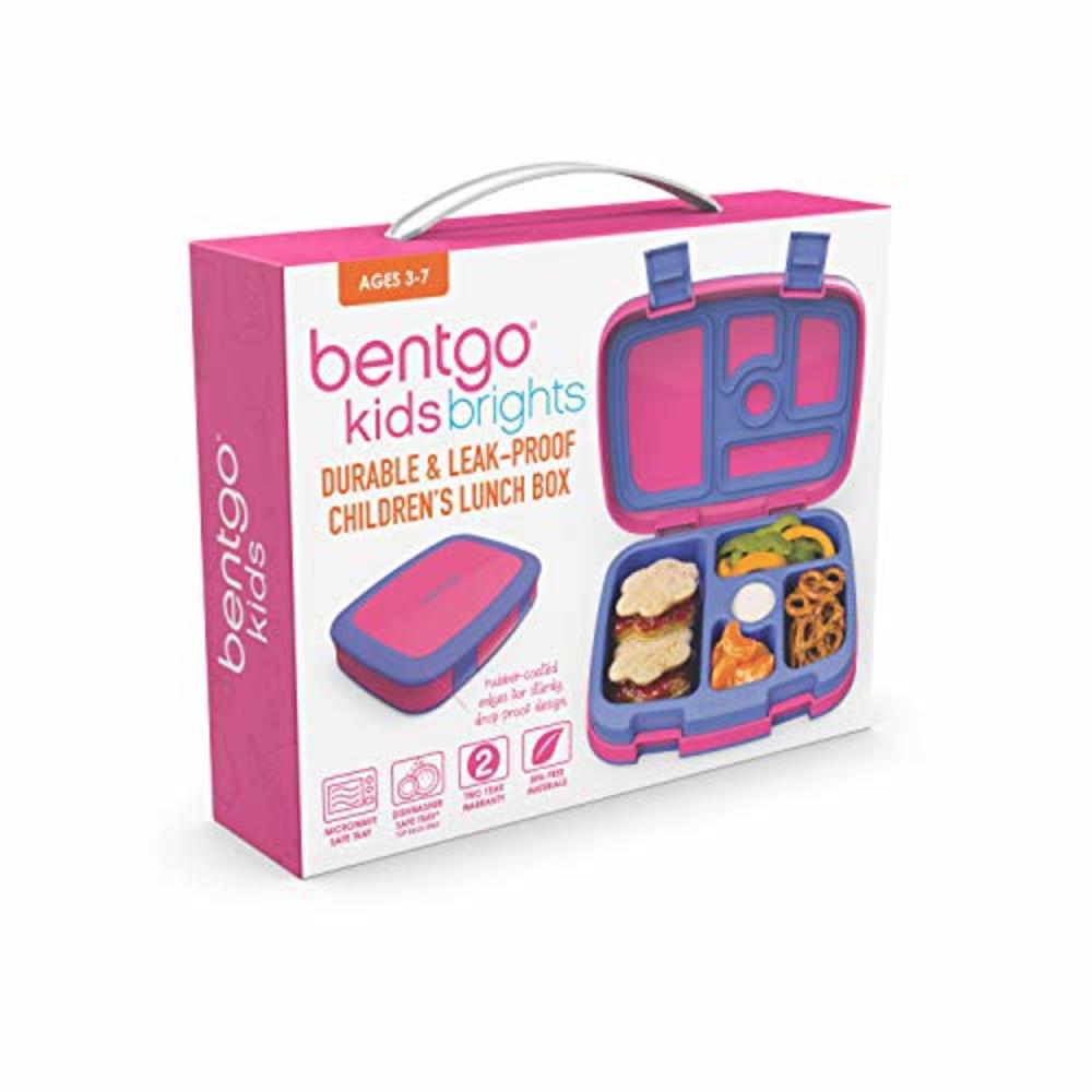 Bentgo Kids Brights ãƒ»Leak-Proof, 5-Compartment Bento-Style Kids Lunch Box ãƒ»Ideal Portion Sizes for Ages 3 to 7 ãƒ»BPA-Free, 