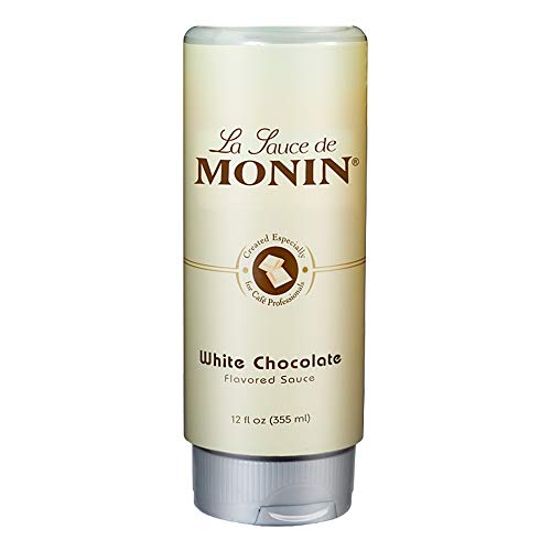 Monin - Gourmet White Chocolate Sauce, Creamy and Buttery, Great for Desserts, Coffee, and Snacks, Gluten-Free, Non-GMO (12 Ounc