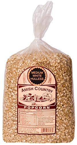 Amish Country Popcorn | 6 lb Bag | Medium White Popcorn Kernels | Old Fashioned with Recipe Guide (Medium White - 6 lb Bag)