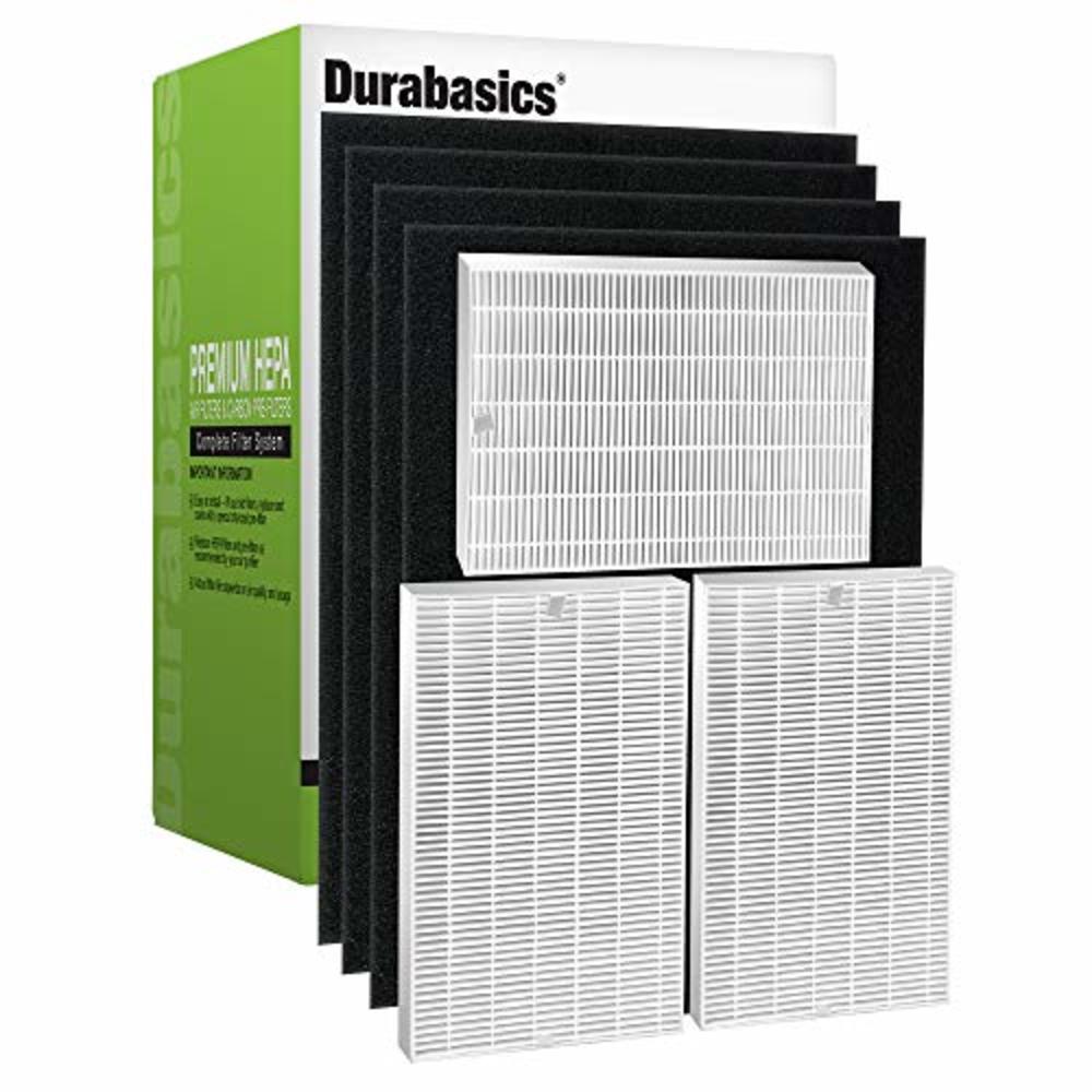 Durabasics HEPA 13 Filters for HPA300 Honeywell Air Purifier Filters & Honeywell HPA300 - 3 HEPA Filters & 4 Pre-Cut Activated C