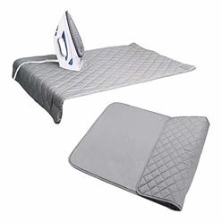 Houseables Ironing Blanket, Magnetic Mat Laundry Pad, 18.25"x32.5", Gray, Quilted, Washer Dryer Heat Resistant Pad, Iron Board A