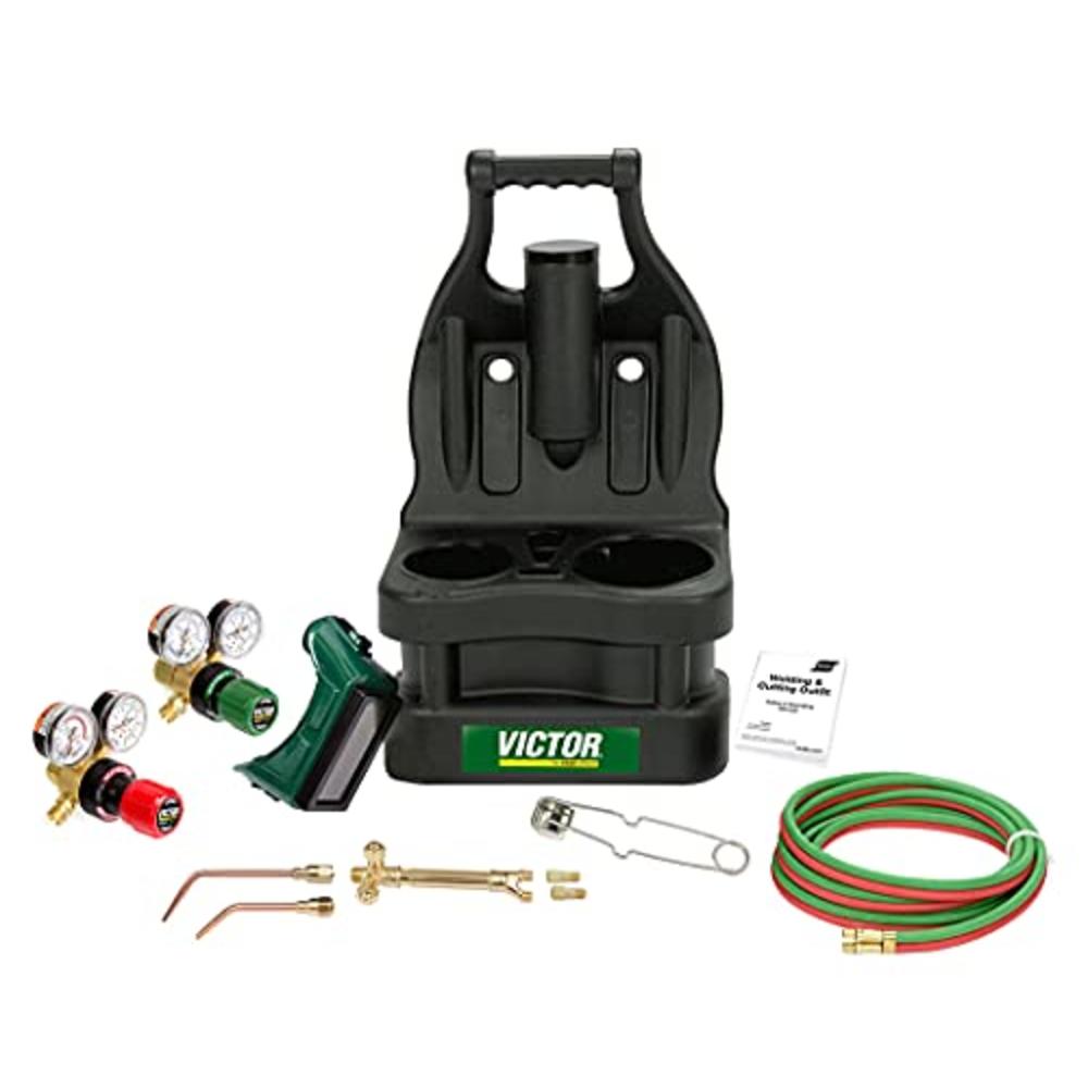 ESAB Victor 0384-0945 G150 J-P Light Duty Gas Welding Outfit Tote Kit Without Tanks, R150-200/R150-540 Gas Regulators, 103-01FP 