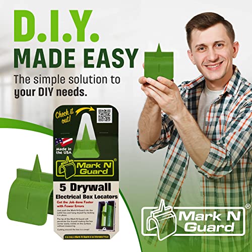 BUDDY TOOLS LLC Mark N Guard by Buddy Tools - Outlet Marker for Drywall Installation - Easy Drywall Marking Tool for Electrical Outlets, Electri