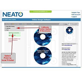 Neato CLP-192121 NEATO CD Labels - DVD Labels - for Inkjet and Laser Printers - PhototMatte - Printable Photo Quality Finish - 50 Blank Sheets -