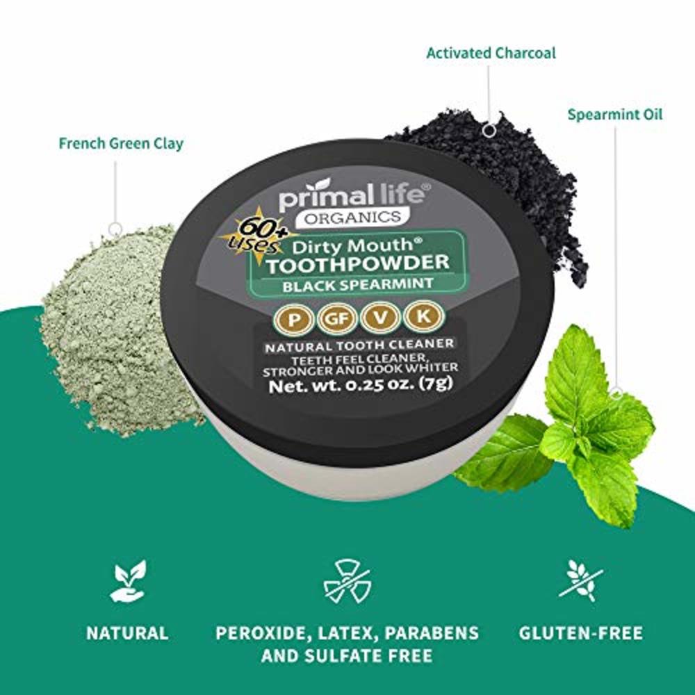 Primal Tooth Powder Primal Life Organics Dirty Mouth Tooth Powder Activated Charcoal Teeth ...