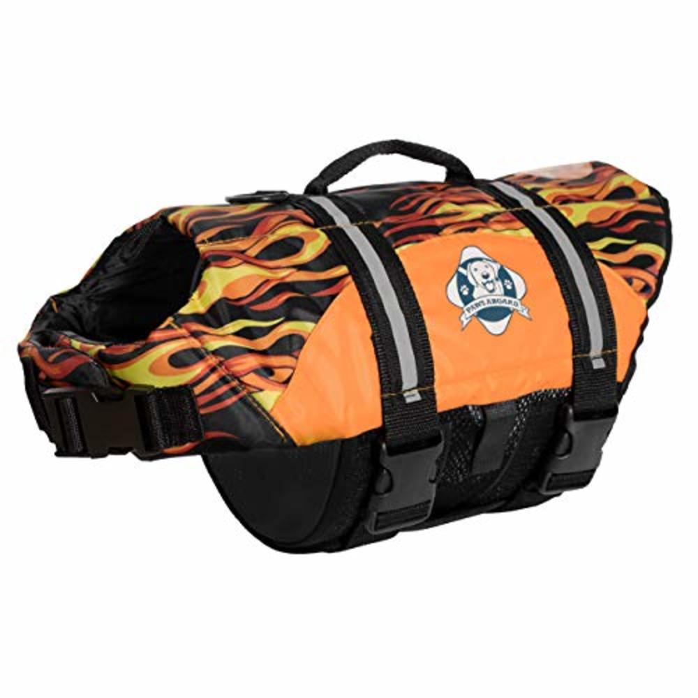 Paws Aboard Fido Pet Products Paws Aboard Doggy Life Jacket, XX-Small, Racing Flames