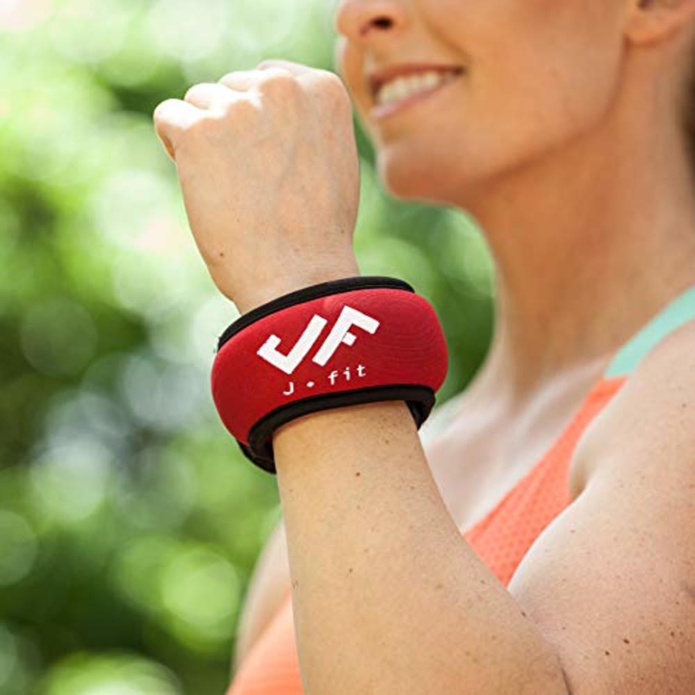 JFIT Wrist Weights, Non-Adjustable Set of 2, 1 LB Each, Small