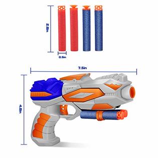 Duckura Toy Gifts for Age 4 5 6 7 8 Kids Boys, Toy Guns 2 Pack with 80