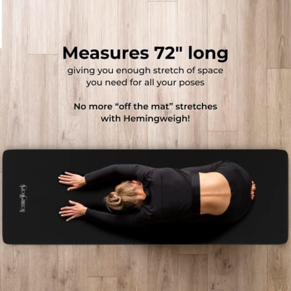 HemingWeigh 1 inch Thick Yoga Mat, Extra Thick, Non Slip Exercise
