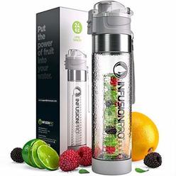 Infusion Pro 24 oz Infusion Water Bottle with Fruit Infuser, Insulated Sleeve & Fruit Infused Water eBook : Bottom Water Infuser