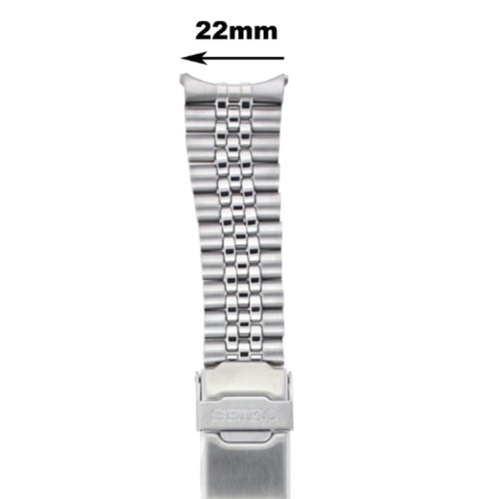Seiko Original Stainless Steel Jubilee Watch Band 22mm and Genuine Seiko Spring Bars