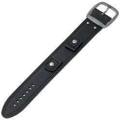 hadley roma Hadley-Roma Mens 18mm Leather Watch Strap, Color:Black (Model: MSM912RA-180)