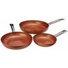 Copper Chef Copper CHef 3-Piece Non-Stick Fry Pan Set, 8 Inch, 10 Inch, and  12 Inch