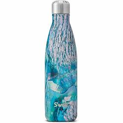 Swell Stainless Steel Water Bottle - 17 Fl Oz - Paua Shell - Triple-Layered Vacuum-Insulated Containers Keeps Drinks Cold for 36