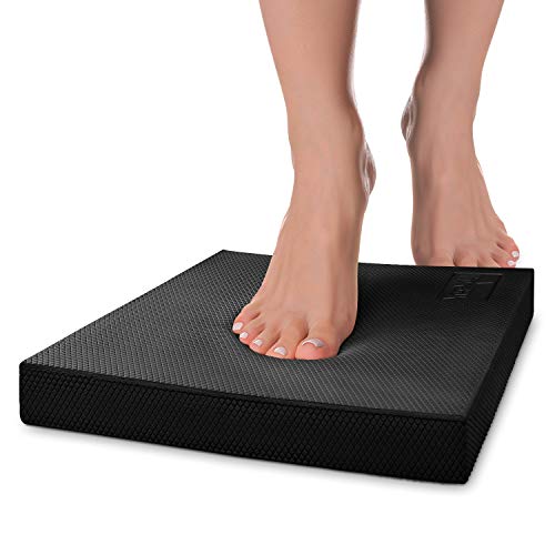 Yes4All Foam Exercise Pad/Balance Pads for Physical Therapy and Balance Exercises, Suitable for Home, Work, Rehabilitation - Bla