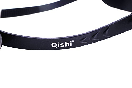 Qishi Super Big Frame No Press The Eye Swimming Goggles for Adult (Black)