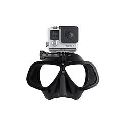 OCTOMASK - Low Volume Dive Mask w/Mount for All GoPro Hero Cameras for Scuba Diving, Snorkeling, Freediving (Black)
