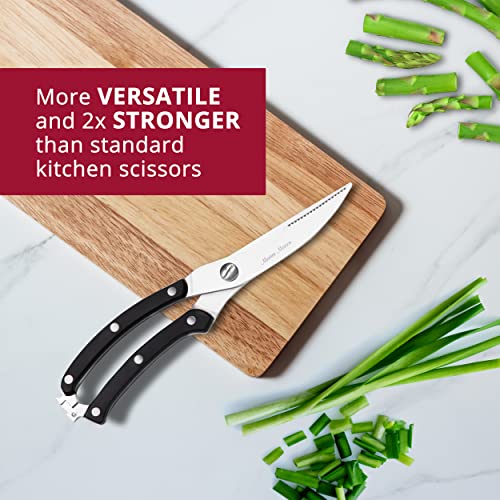 Master Maison 19-Piece Premium Kitchen Knife Set With Wooden Storage Block | German Stainless Steel Knife Block With 8 Steak Kni