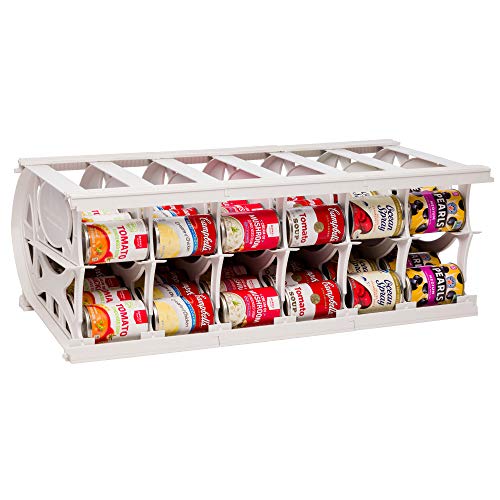 Shelf Reliance Large Food Organizer - Multiple Can Sizes - Designed for Canned Goods for Cupboard, Pantry and Cabinet Storage - Made in USA - S