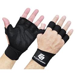 Fit Active Sports New Ventilated Weight Lifting Workout Gloves with Built-in Wrist Wraps for Men and Women - Great for Gym Fitness, Cross Training