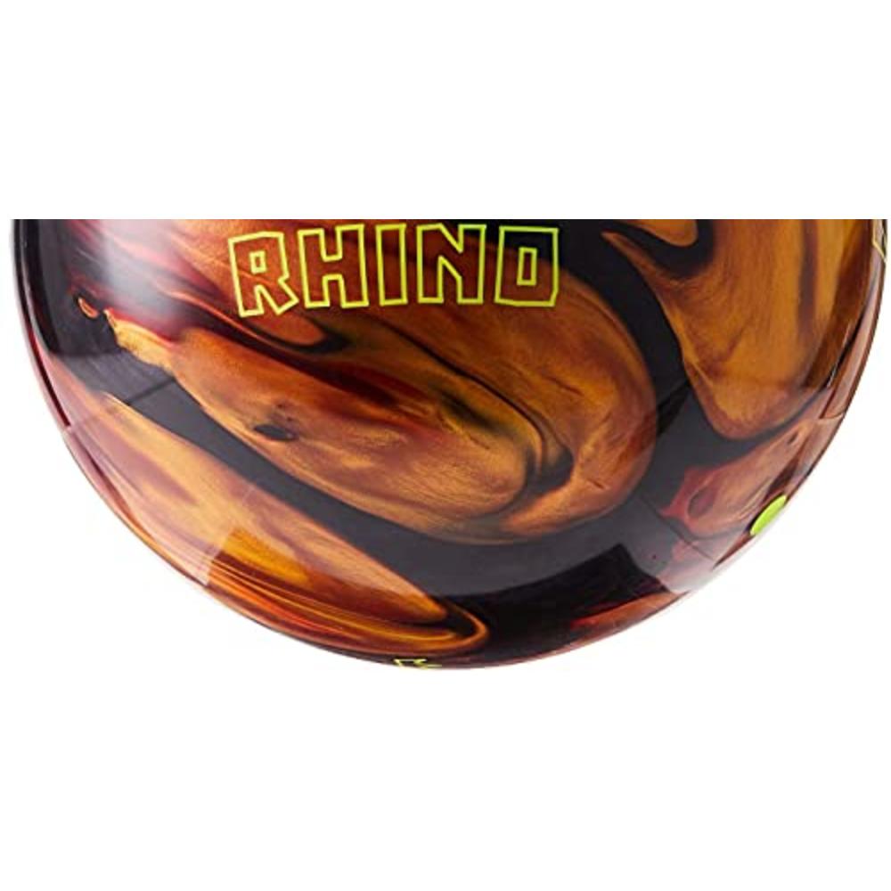 Brunswick Rhino Bowling Ball, Red/Black/Gold, 14 lb