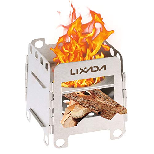 Lixada Camping Stove Wood Burning Stove Portable Stainless Steel Backpacking Stove for Picnic BBQ Camp Hiking