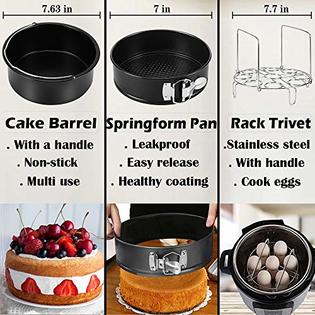 Esjay Cake Baking Pan Set for Ninja Foodi 6.5, 8Qt, Accessories for Instant  Pot 6, 8Qt