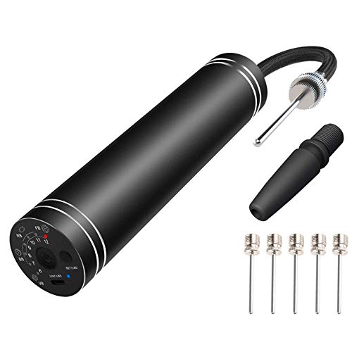 Automatic Electric Fast Ball Pump with Needle and Nozzle - Air Pump for Inflatables, Athletic Basketball, Soccer, Volleyball, Football, Sport Ball and Swimming Ring - Faster Inflation