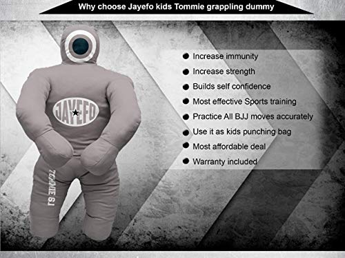 Jayefo Sports Kids Grappling Dummy Punching Bag for Kids Children Wrestling Exercise BJJ Boxing MMA Brazilian Jiu Jitsu Throwing