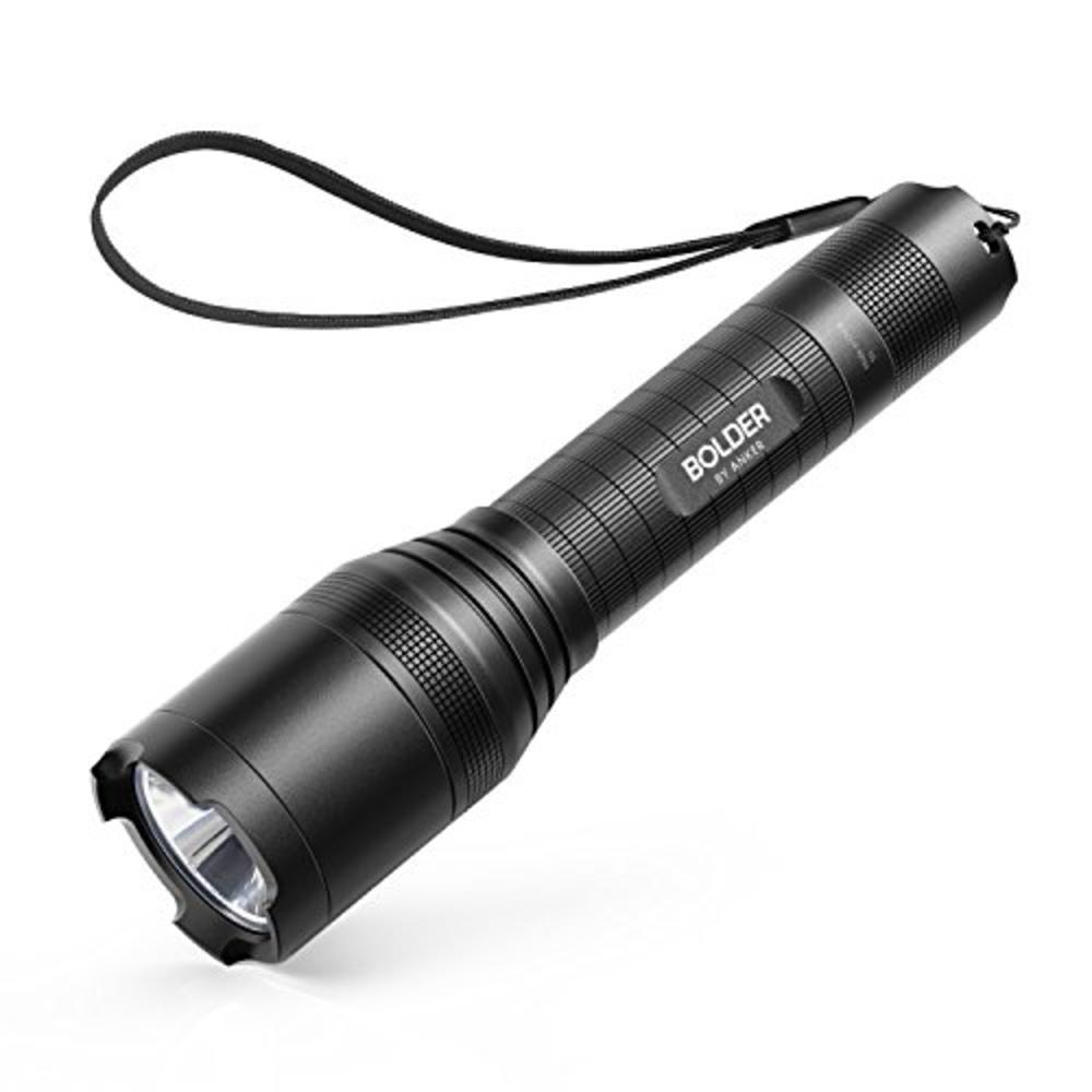 Anker Play Anker Super Bright Tactical Flashlight, Rechargeable (18650 Battery Included), Zoomable, IP65 Water-Resistant, 900 Lumens CREE L