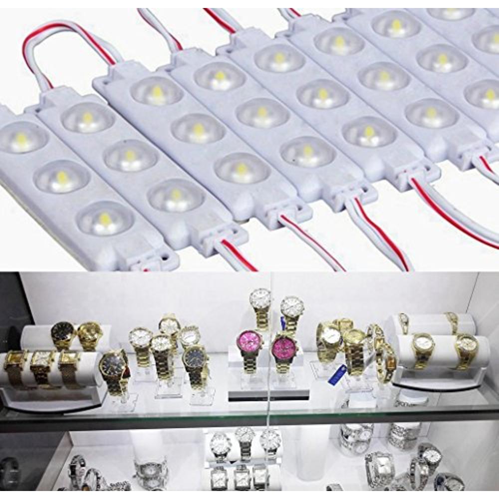 Speller Store Showcase LED Lights 60 Leds 12V 40LM/chip Waterproof White  Light with Project Lens for Store LED Project Decorative Light