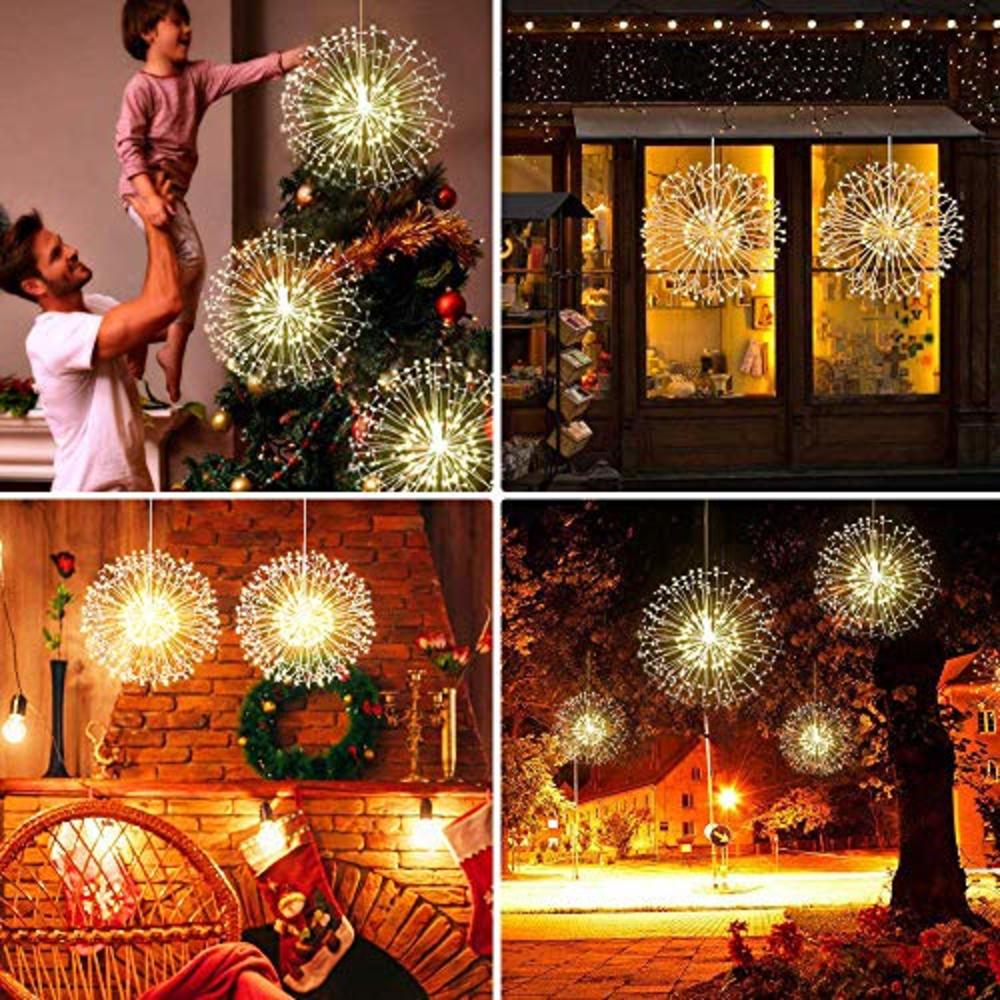 LetsFunny Fairy Christmas String Lights Wire Lights,200 LED DIY 8 Modes Dimmable Lights with Remote Control, Waterproof Decorative Hanging