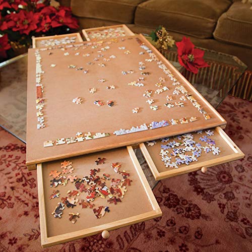 DOYACG Bits and Pieces –Original Standard Wooden Jigsaw Puzzle Plateau-The Complete Puzzle Storage System