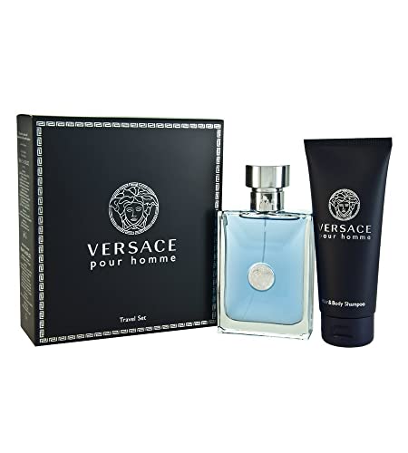 Versace Signature Gift Set, Edt Spray 3.4 Oz & Hair And Body Shampoo