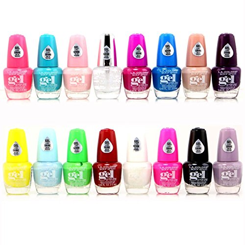 16pc . Colors Extreme Shine gel nail polish no UV needed, intense color,  non-fussy Set 2 new 16 Colors