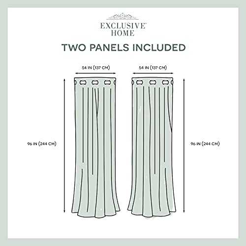 Exclusive Home Curtains Oakdale Panel Pair, 54x96, Dove Grey, 2 Count