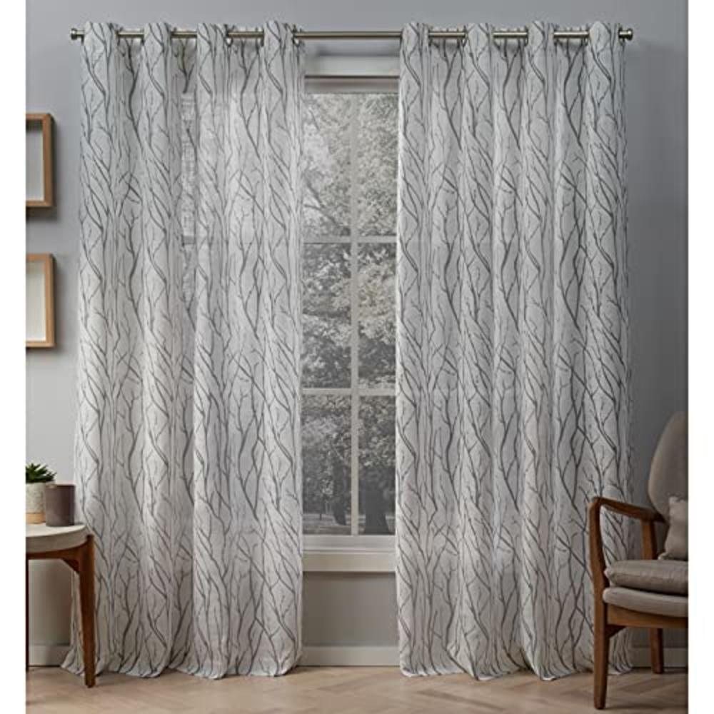 Exclusive Home Curtains Oakdale Panel Pair, 54x96, Dove Grey, 2 Count