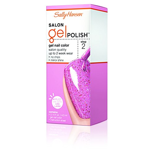 Sally Hansen Salon Pro Gel Nail Polish Lacquer, Glitter Chatter, 0.24 Fl. Oz.