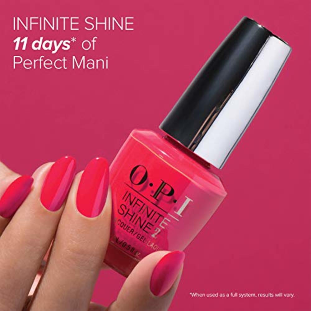 OPI Infinite Shine 2 Long-Wear Lacquer, Malaga Wine, Red Long-Lasting Nail Polish, 0.5 fl oz