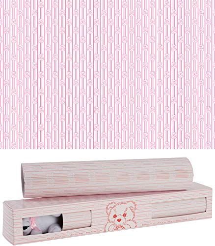Scentennials Scented Drawer and Shelf Liners - Pink Teddy Bear Print - Eight (8) Large 13 x 22 Inch Non-Adhesive Sheets - Perfec