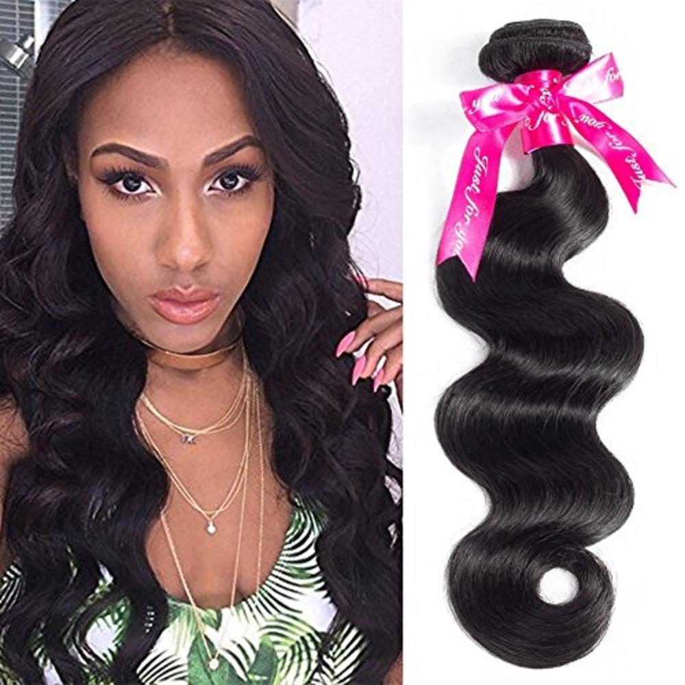 Beauty Princess Hair Brazilian Body Wave 1 Bundle 8A Unprocessed Virgin  Human Hair Weaves 95-100g/bundle Natural Black Color (22
