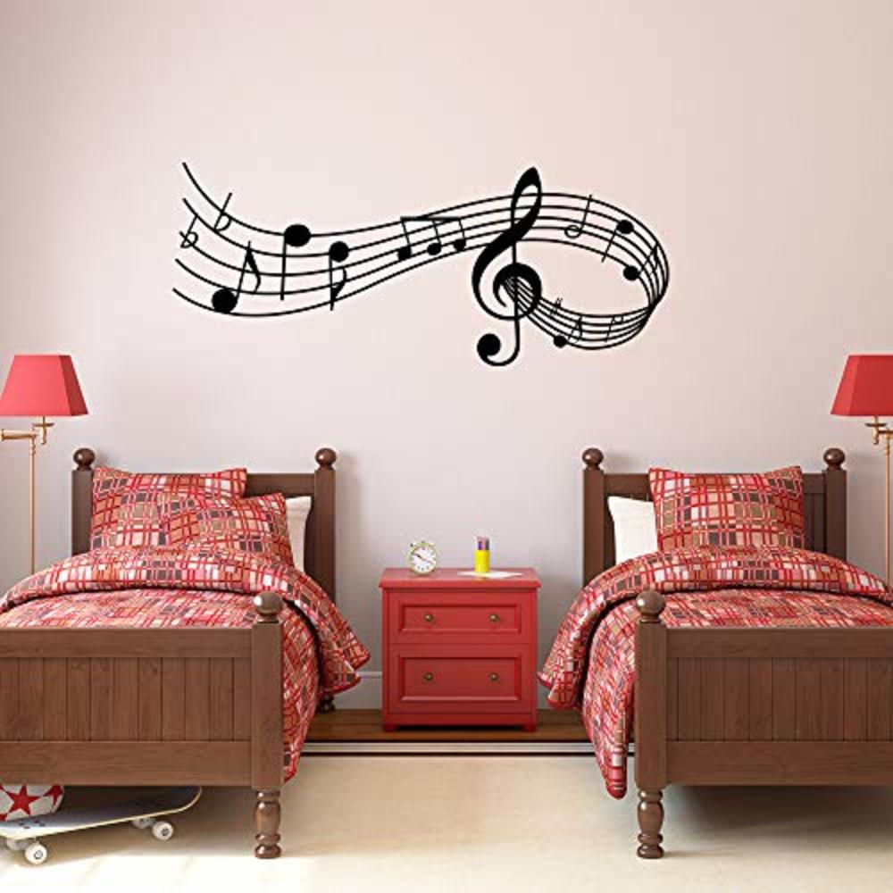 auhoky Music Notes Notation Band Wall Sticker Decal, AUHOKY Removable DIY  Vinyl Art Mural Wallpaper Home