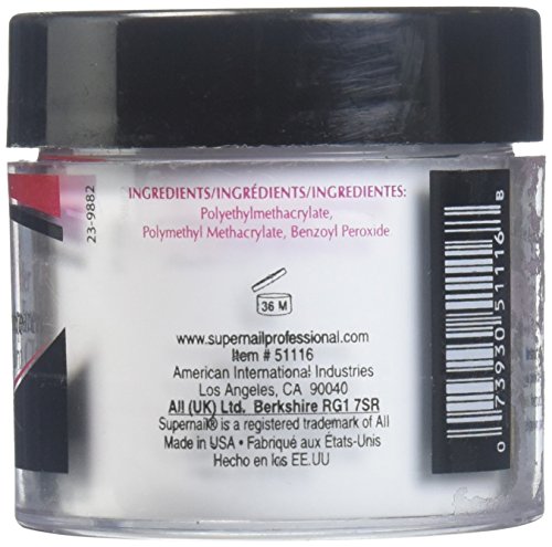 super nail French Acrylic Clear Powder, 0.75 Ounce
