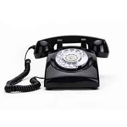 Sangyn Rotary Dial Telephones Sangyn 1960S Classic Old Style Retro Landline Desk Telephone,Black