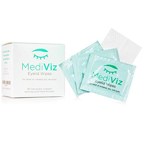 MediViz Eyelid Wipes Help You Avoid Crusty Eyelashes, Eyelid Bumps, Itchy eyelids, Eyelash Mites, Clogged Meibomian Glands, Infl