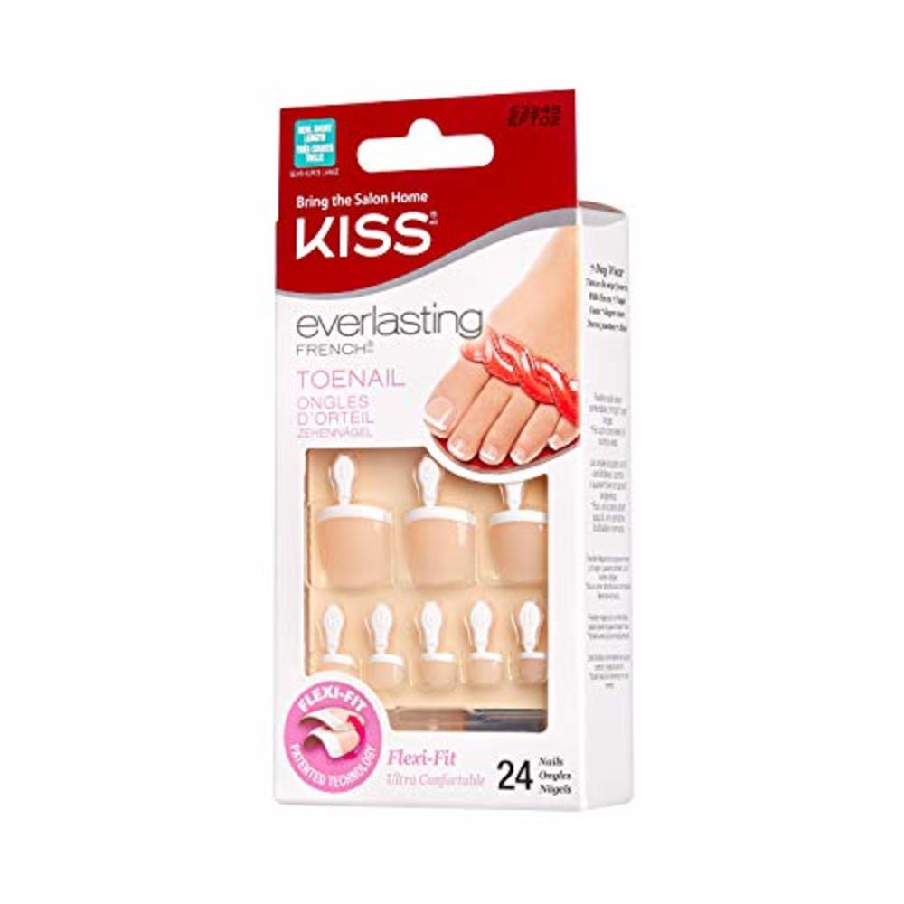 Kiss Products Everlasting French Toenail Timeless Kits, 0.07 Pound