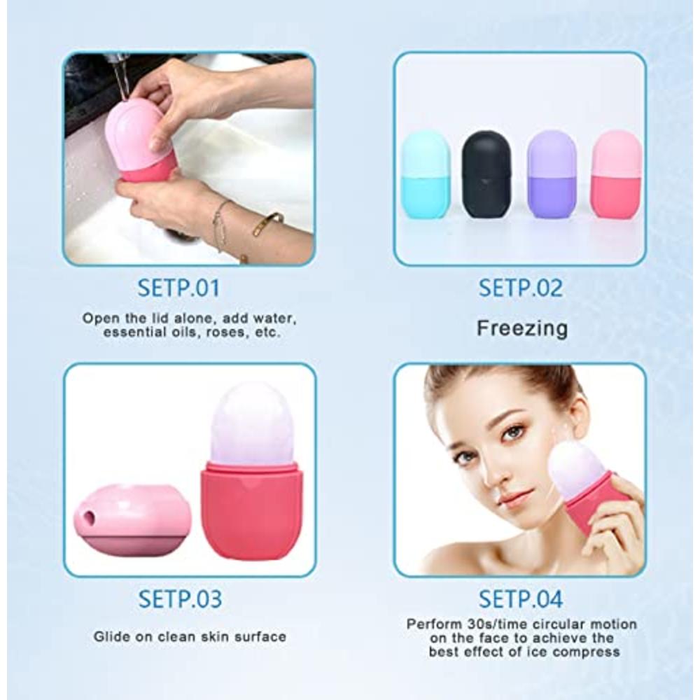HEYWUKUN Ice Roller for Face and Eye Deepen Contours Repairs Skin Facial Beauty Face Icing Tool Shrink Pore Facial Ice Sphere for Brighte